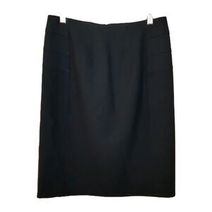 Diane Von Furstenberg Skirt Women Size 6 Black Straight Pencil Career Pull On